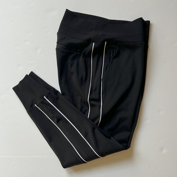 ATHLETA Venice Track Stripe Jogger Pant Sz XS Black w/White NEW w/o Tag #854423 - Picture 8 of 11